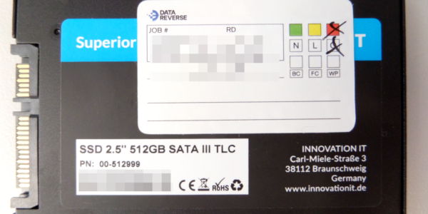 Innovation IT SSD 512 GB SATA wird nicht mehr erkannt