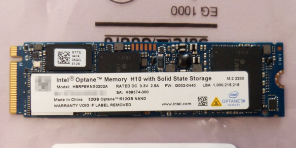 Intel Optane SSD intern Memory H10