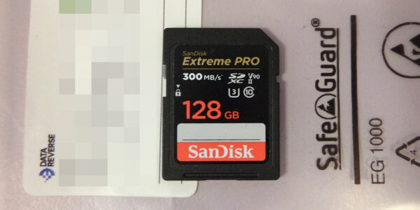 SanDisk Extreme Pro 128 GB SD-Karte wiederhergestellt