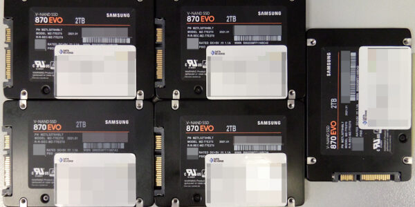 Samsung SSD V-NAND 870 EVO RAID 10 mit 5 Festplatten wiederhergestellt