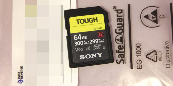 Sony TOUGH SD-Karte 64 GB wiederhergestellt