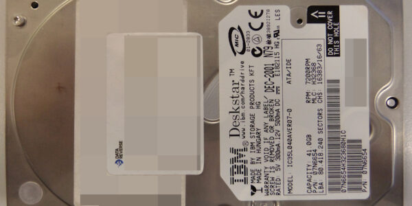 IBM HDD Deskstar wiederhergestellt